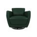 Kit 2 Poltronas Decorativas Valentina Sala de Estar Giratória Couro Verde Brilho G40 - Gran Belo
