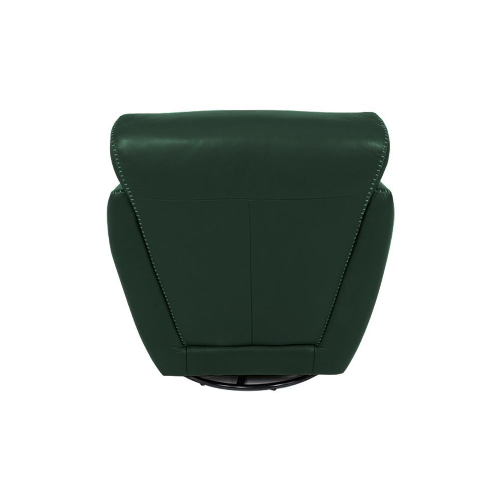 Kit 2 Poltronas Decorativas Valentina Sala de Estar Giratória Couro Verde Brilho G40 - Gran Belo