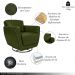 Kit 2 Poltronas Decorativas Valentina Sala de Estar Giratória Couro Verde Manchado G40 - Gran Belo