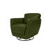 Kit 2 Poltronas Decorativas Valentina Sala de Estar Giratória Couro Verde Manchado G40 - Gran Belo