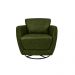 Kit 2 Poltronas Decorativas Valentina Sala de Estar Giratória Couro Verde Manchado G40 - Gran Belo
