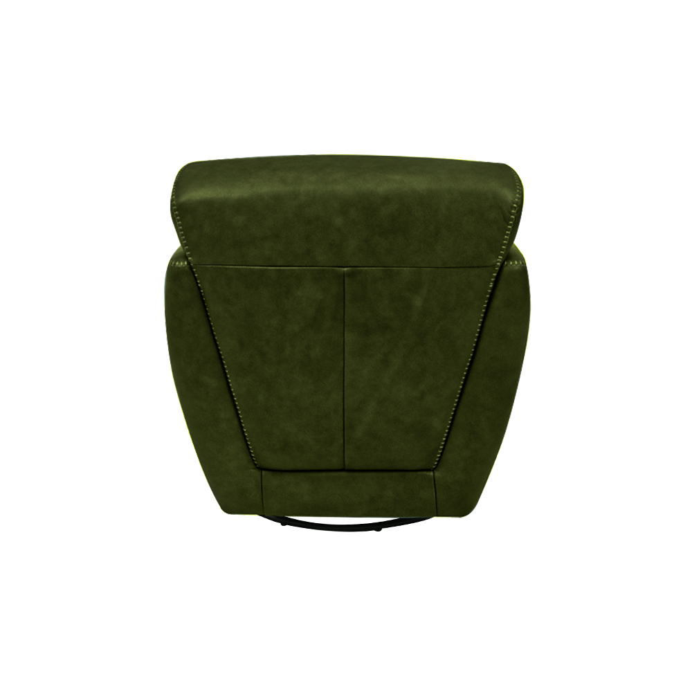 Kit 2 Poltronas Decorativas Valentina Sala de Estar Giratória Couro Verde Manchado G40 - Gran Belo