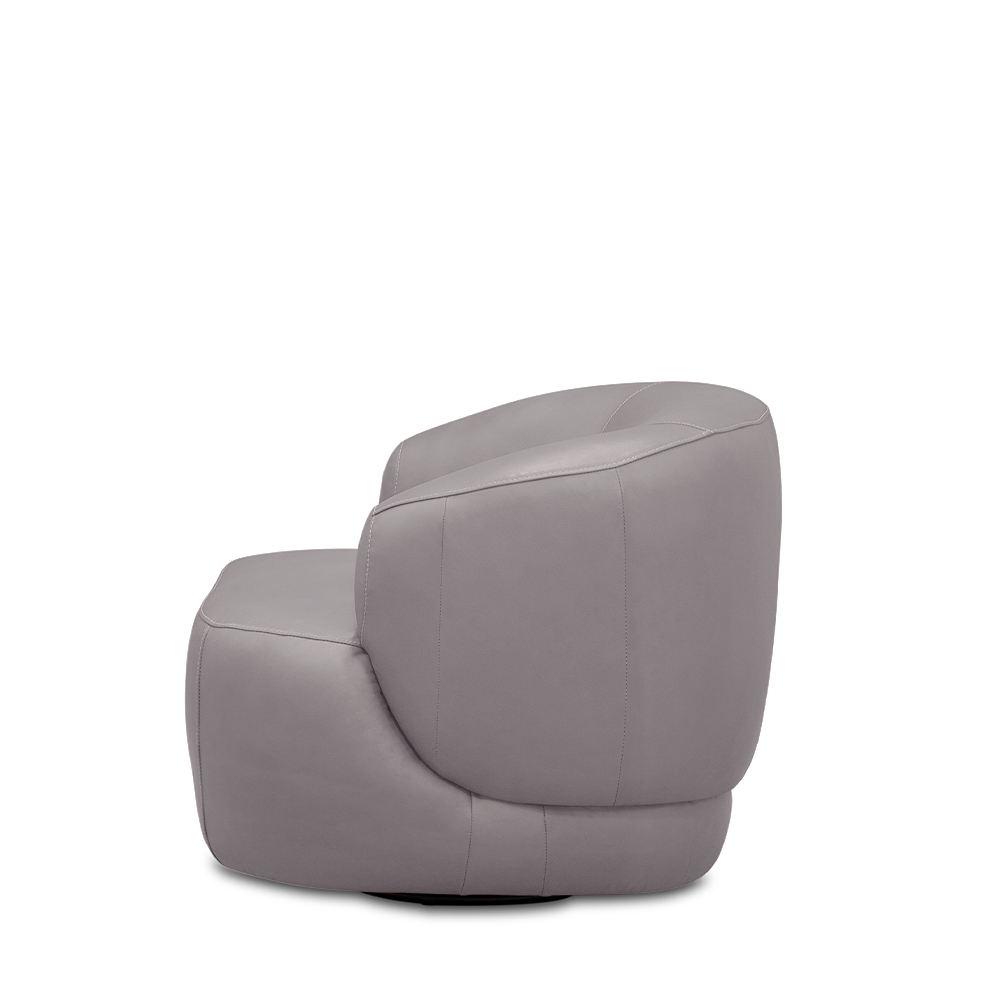 Kit 2 Poltronas Decorativas Verona Sala de Estar Base Giratória em Aço Couro Avelã G88 - Gran Belo
