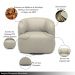 Kit 2 Poltronas Decorativas Verona Sala de Estar Base Giratória em Aço Couro Bege G88 - Gran Belo