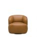 Kit 2 Poltronas Decorativas Verona Sala de Estar Base Giratória em Aço Couro Caramelo G88 - Gran Belo