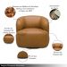Kit 2 Poltronas Decorativas Verona Sala de Estar Base Giratória em Aço Couro Caramelo G88 - Gran Belo