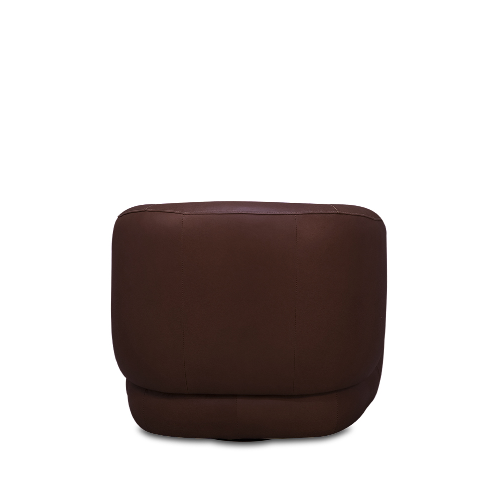 Kit 2 Poltronas Decorativas Verona Sala de Estar Base Giratória em Aço Couro Marrom Chocolate G88 - Gran Belo