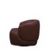 Kit 2 Poltronas Decorativas Verona Sala de Estar Base Giratória em Aço Couro Marrom Chocolate G88 - Gran Belo