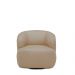 Kit 2 Poltronas Decorativas Verona Sala de Estar Base Giratória em Aço Couro Nude G88 - Gran Belo