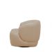 Kit 2 Poltronas Decorativas Verona Sala de Estar Base Giratória em Aço Couro Nude G88 - Gran Belo