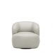 Kit 2 Poltronas Decorativas Verona Sala de Estar Base Giratória em Aço Couro Off White G88 - Gran Belo