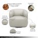 Kit 2 Poltronas Decorativas Verona Sala de Estar Base Giratória em Aço Couro Off White G88 - Gran Belo