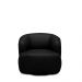 Kit 2 Poltronas Decorativas Verona Sala de Estar Base Giratória em Aço Couro Preto G88 - Gran Belo