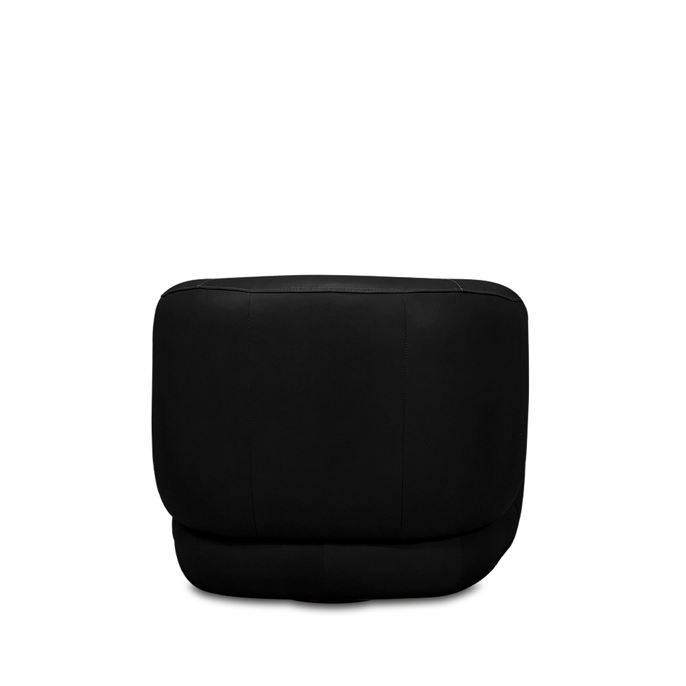 Kit 2 Poltronas Decorativas Verona Sala de Estar Base Giratória em Aço Couro Preto G88 - Gran Belo