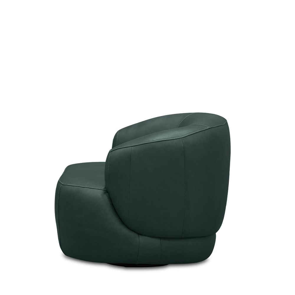 Kit 2 Poltronas Decorativas Verona Sala de Estar Base Giratória em Aço Couro Verde Musgo G88 - Gran Belo