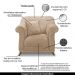 Kit 2 Poltronas Decorativas com 2 Almofadas Armstrong Suede Bege G63 - Gran Belo