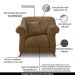 Kit 2 Poltronas Decorativas com 2 Almofadas Armstrong Suede Caramelo G63 - Gran Belo