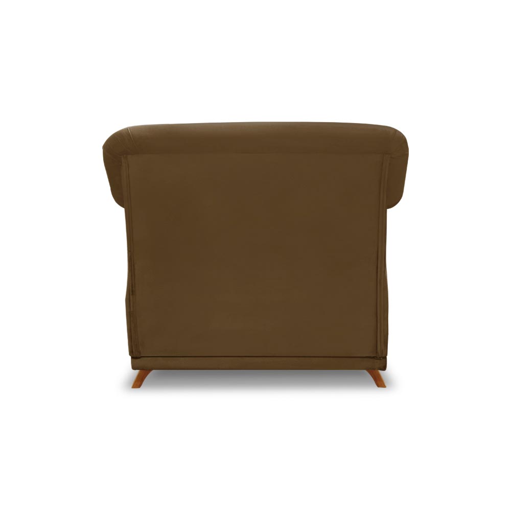 Kit 2 Poltronas Decorativas com 2 Almofadas Armstrong Suede Caramelo G63 - Gran Belo