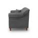 Kit 2 Poltronas Decorativas com 2 Almofadas Armstrong Suede Cinza G63 - Gran Belo