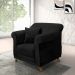 Kit 2 Poltronas Decorativas com 2 Almofadas Armstrong Suede Preto G63 - Gran Belo