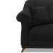 Kit 2 Poltronas Decorativas com 2 Almofadas Armstrong Suede Preto G63 - Gran Belo