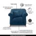 Kit 2 Poltronas Decorativas com 2 Almofadas Armstrong Veludo Azul Marinho G63 - Gran Belo