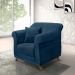 Kit 2 Poltronas Decorativas com 2 Almofadas Armstrong Veludo Azul Marinho G63 - Gran Belo