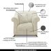 Kit 2 Poltronas Decorativas com 2 Almofadas Armstrong Veludo Bege G63 - Gran Belo