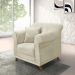 Kit 2 Poltronas Decorativas com 2 Almofadas Armstrong Veludo Bege G63 - Gran Belo