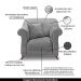 Kit 2 Poltronas Decorativas com 2 Almofadas Armstrong Veludo Cinza G63 - Gran Belo