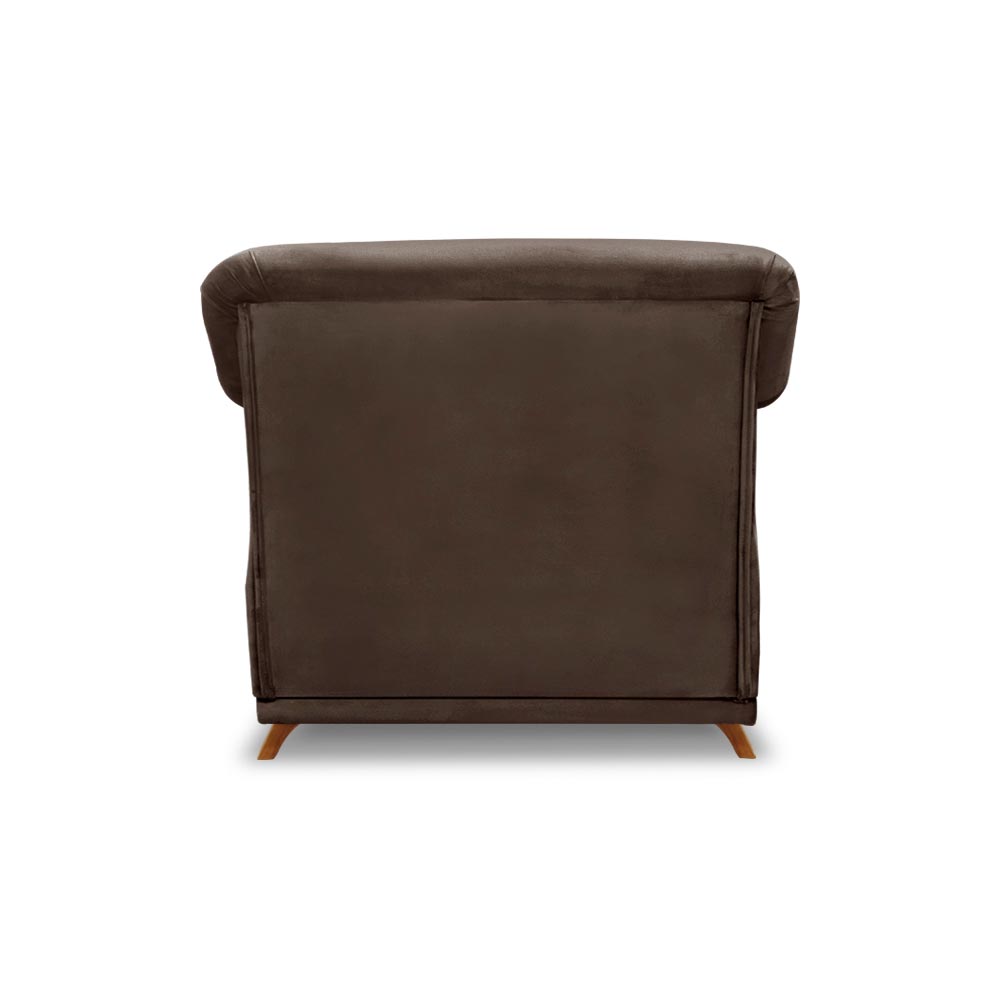 Kit 2 Poltronas Decorativas com 2 Almofadas Armstrong Veludo Marrom G63 - Gran Belo