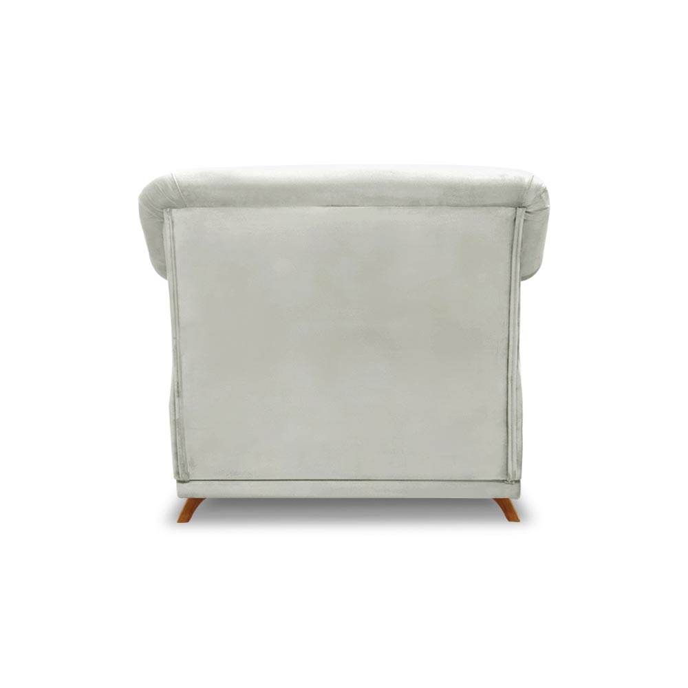 Kit 2 Poltronas Decorativas com 2 Almofadas Armstrong Veludo Prata G63 - Gran Belo