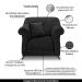 Kit 2 Poltronas Decorativas com 2 Almofadas Armstrong Veludo Preto G63 - Gran Belo