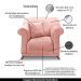 Kit 2 Poltronas Decorativas com 2 Almofadas Armstrong Veludo Rosa G63 - Gran Belo