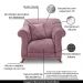 Kit 2 Poltronas Decorativas com 2 Almofadas Armstrong Veludo Uva G63 - Gran Belo