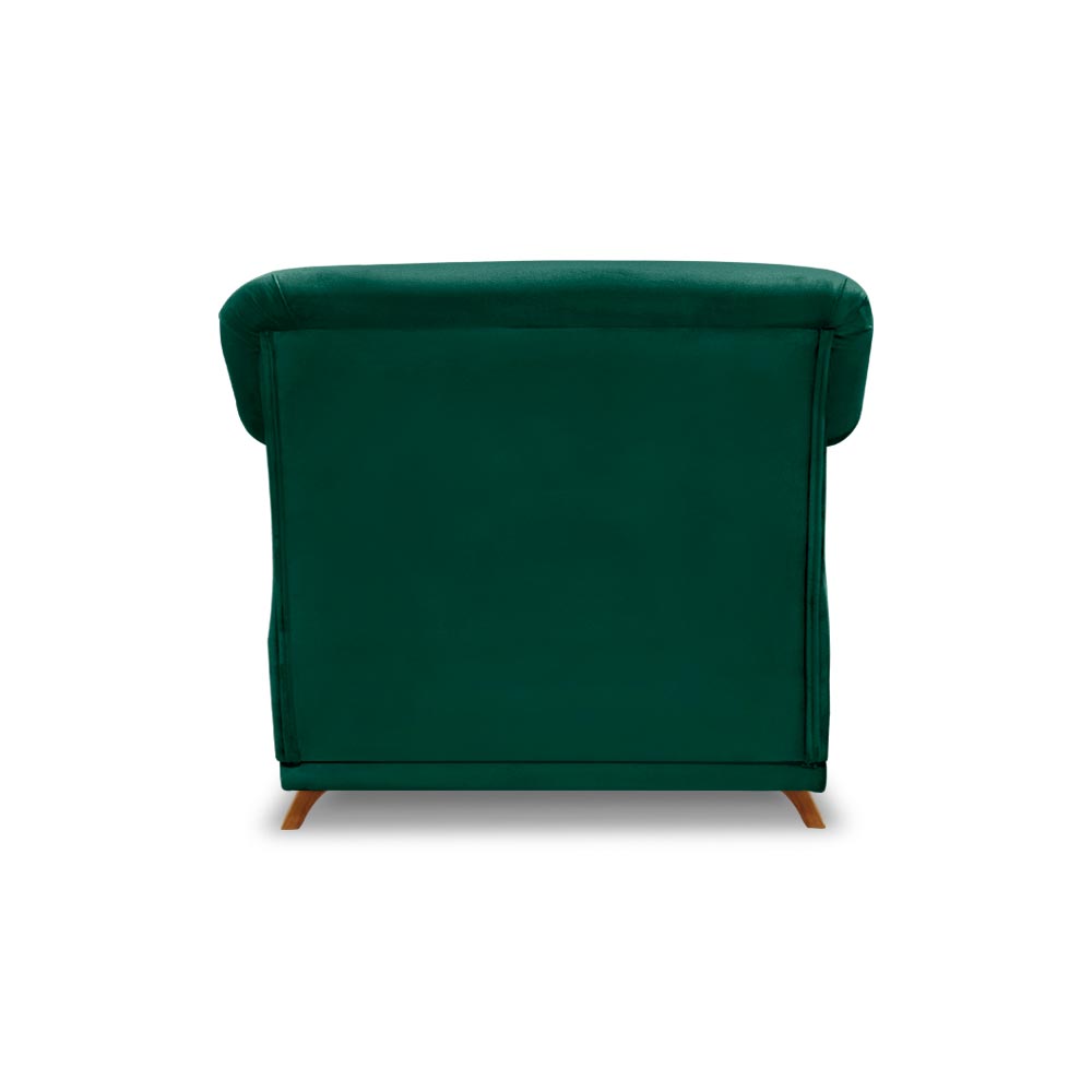 Kit 2 Poltronas Decorativas com 2 Almofadas Armstrong Veludo Verde Floresta G63 - Gran Belo