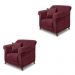 Kit 2 Poltronas Decorativas com 2 Almofadas Armstrong Veludo Vinho G63 - Gran Belo