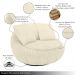 Kit 2 Poltronas Giratória Sala de Estar com Almofadas Afrodite Bege Bouclê G45 - Gran Belo