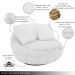 Kit 2 Poltronas Giratória Sala de Estar com Almofadas Afrodite Branco Bouclê G45 - Gran Belo