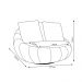 Kit 2 Poltronas Giratória Sala de Estar com Almofadas Afrodite Branco Bouclê G45 - Gran Belo