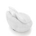 Kit 2 Poltronas Giratória Sala de Estar com Almofadas Afrodite Branco Bouclê G45 - Gran Belo