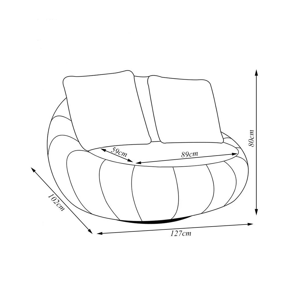 Kit 2 Poltronas Giratória Sala de Estar com Almofadas Afrodite Cinza Veludo G45 - Gran Belo