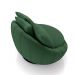 Kit 2 Poltronas Giratória Sala de Estar com Almofadas Afrodite Verde Veludo G45 - Gran Belo