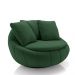 Kit 2 Poltronas Giratória Sala de Estar com Almofadas Afrodite Verde Veludo G45 - Gran Belo