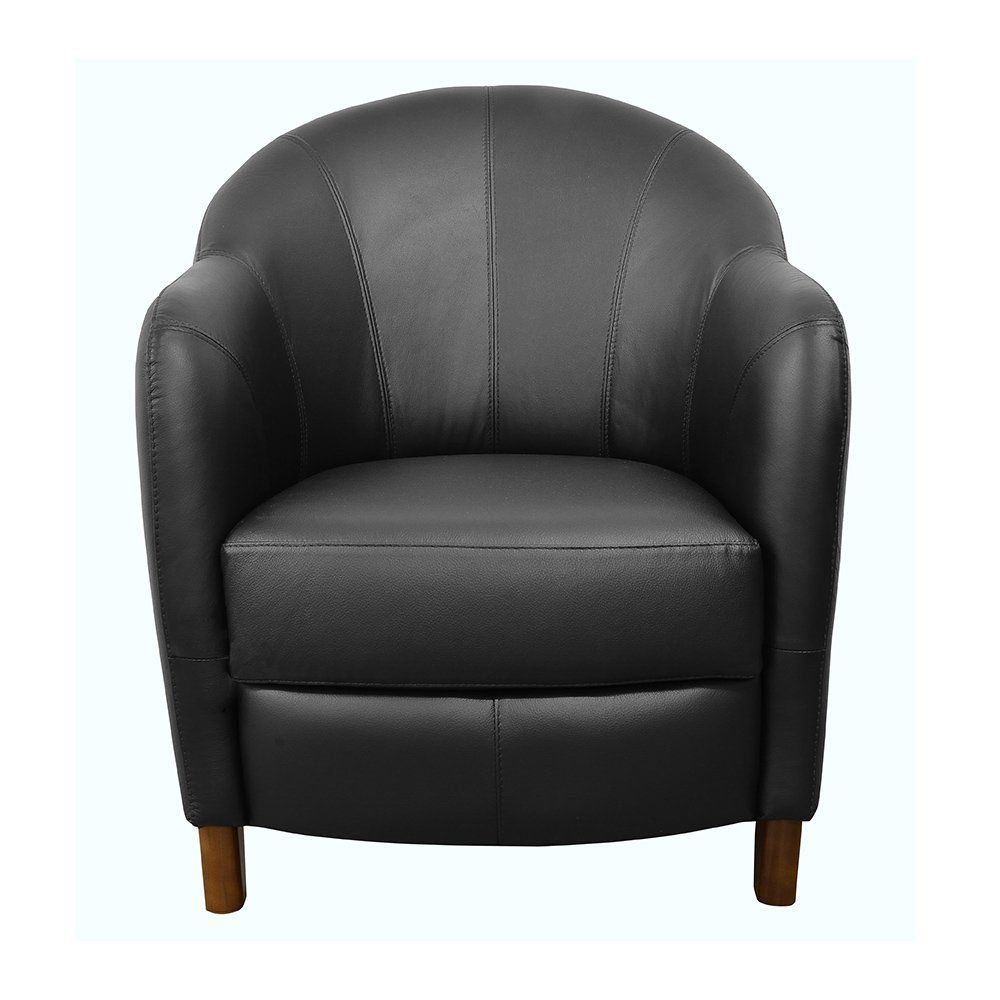Kit 2 Poltronas Kairós com Pés Madeira Couro Negro - Gran Belo