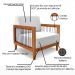 Kit 2 Poltronas Sala de Estar Pés Madeira Maciça Corda Náutica Preta 75cm Manila Linho Cinza Rústico G63 - Gran Belo