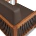 Kit 2 Poltronas Sala de Estar Pés Madeira Maciça Corda Náutica Preta 75cm Manila PU Marrom G63 - Gran Belo