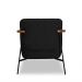 Kit 2 Poltronas Sala de Estar Pés em Ferro Preto Braço Madeira Maciça 86cm Thane Bouclê Preto G63 - Gran Belo