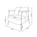 Kit 2 Poltronas Sala de Estar Pés em Ferro Preto Braço Madeira Maciça 86cm Thane Bouclê Terracota G63 - Gran Belo