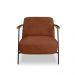 Kit 2 Poltronas Sala de Estar Pés em Ferro Preto Braço Madeira Maciça 86cm Thane Bouclê Terracota G63 - Gran Belo